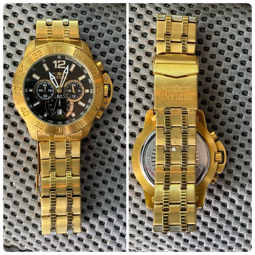 Invicta Gold and Black Watch